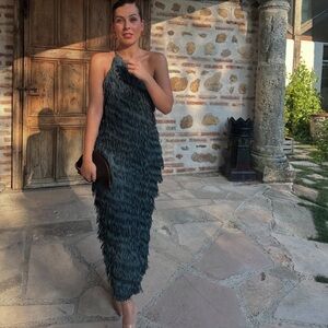 Zara Fringe Midi Dress